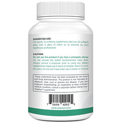 Orgabay bromelain 200 mg capsules image conveys natural enzymatic support.