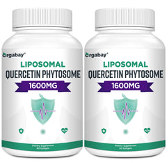 Orgabay Liposomal Quercetin Phytosome bottle highlighting high-dose quercetin for daily support