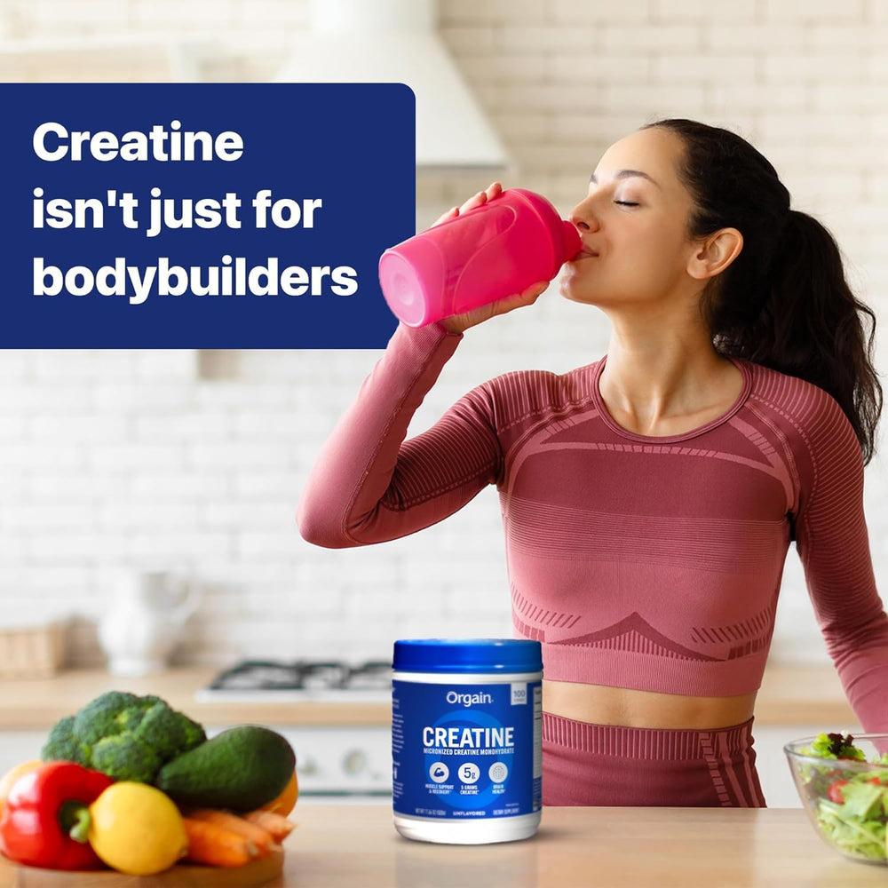 Orgain creatine vegan, dairy-free formula fits plant-based plans.