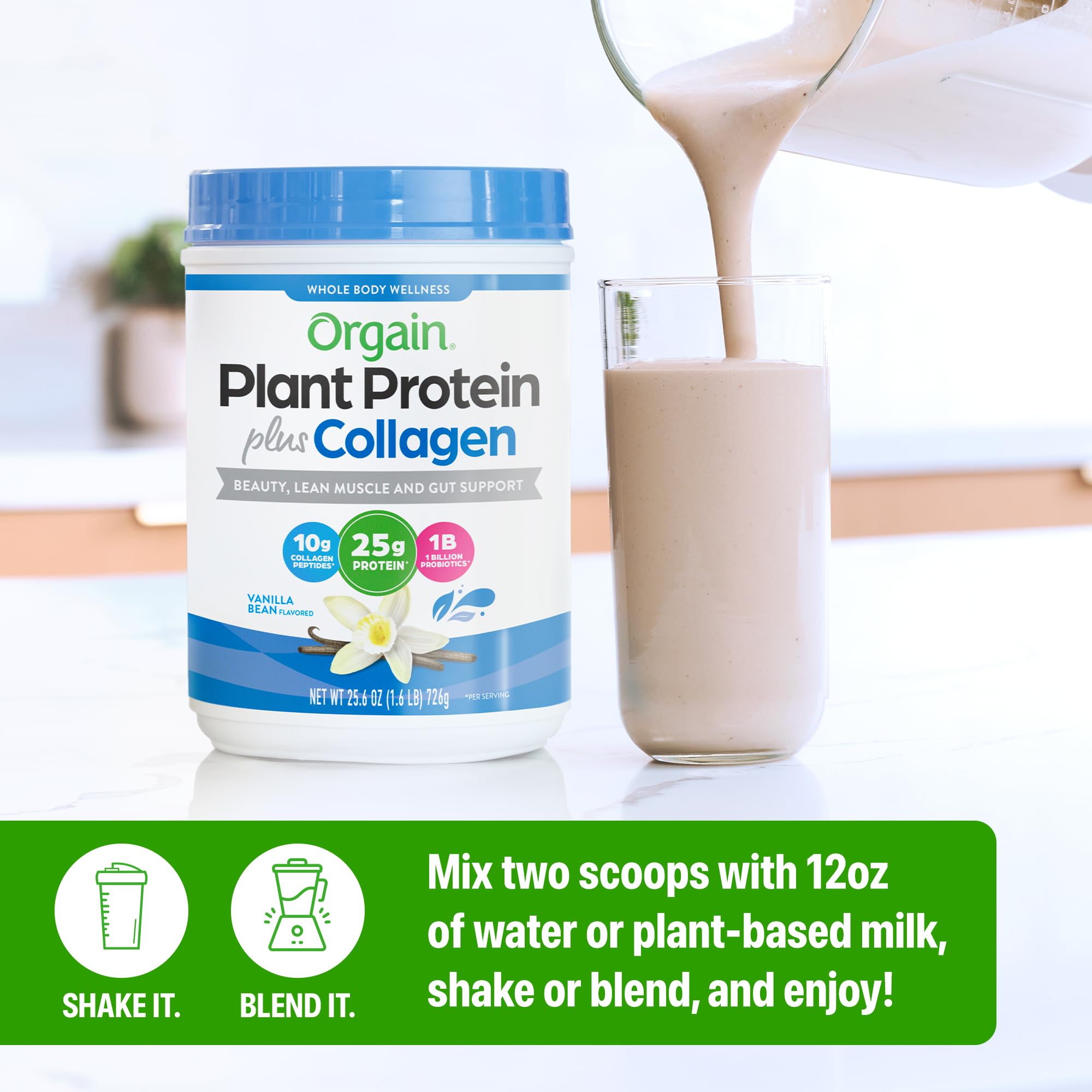Orgain powder on oats bowl for versatile breakfast.