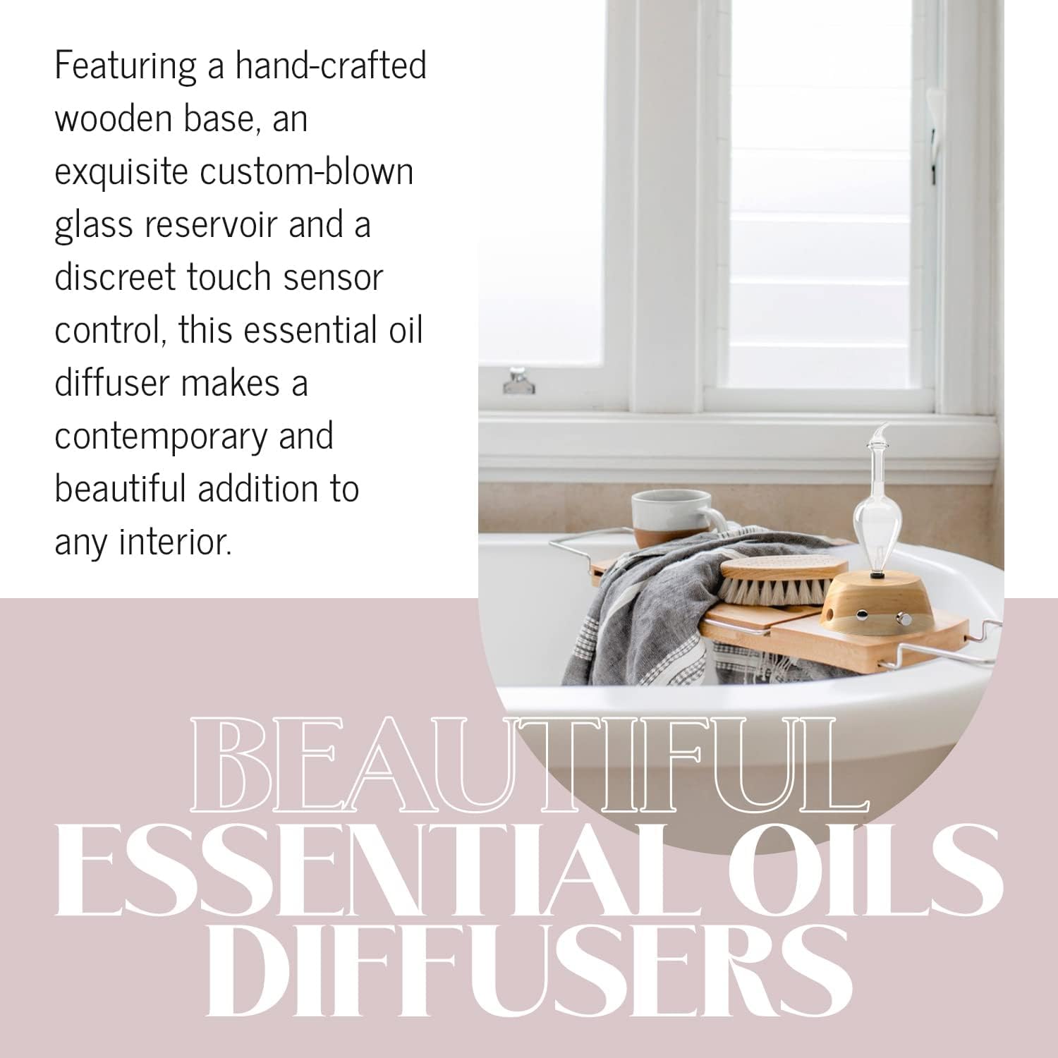 Organic Aromas Elegance waterless diffusion delivering concentrated aroma through glass
