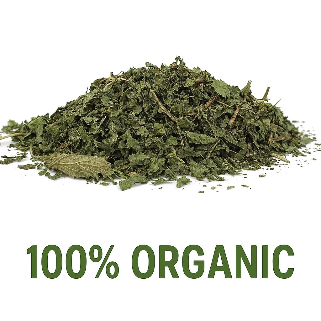 Organic Bio Herbs nettle tea brew in cup with inviting aroma.