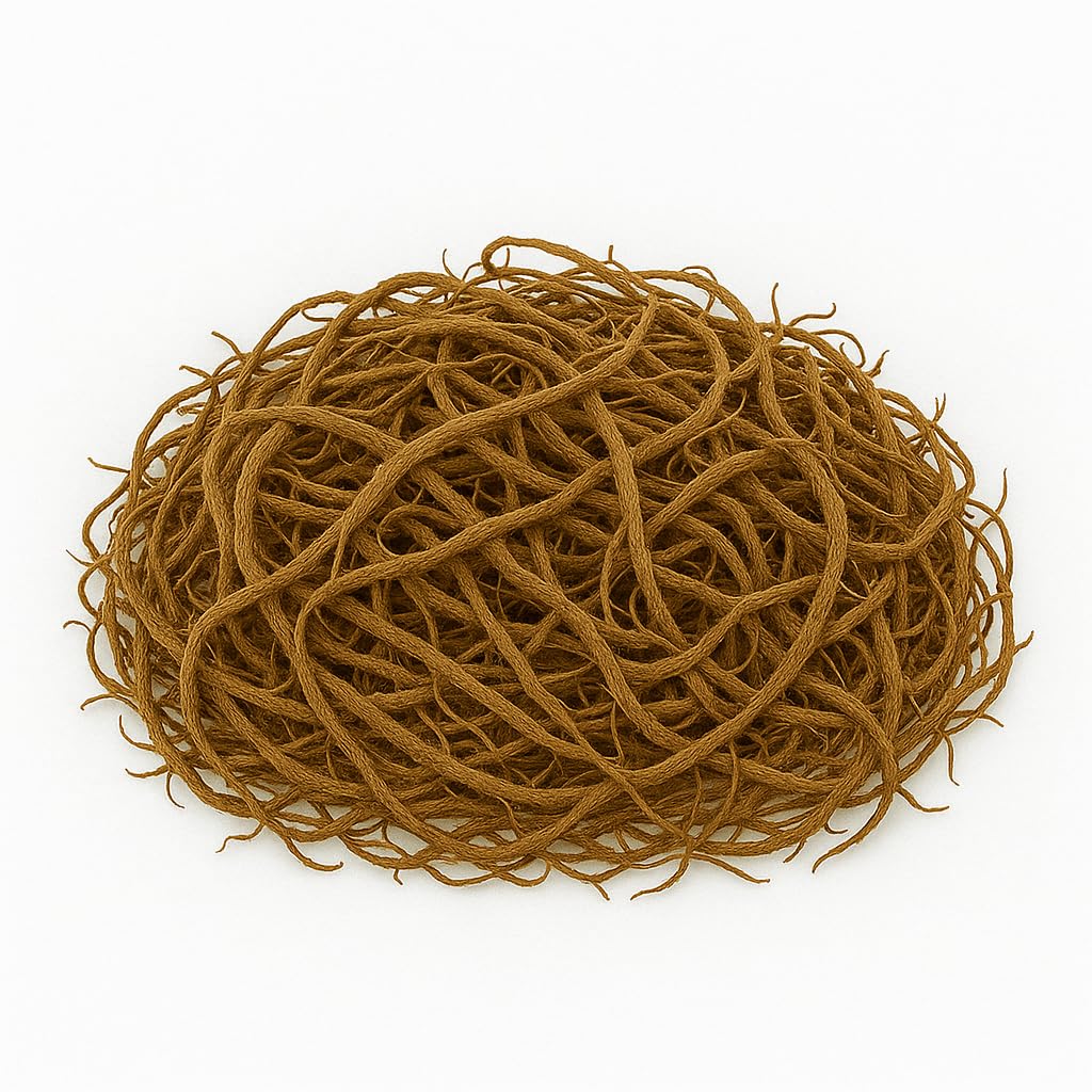Closeup of Organic Bio Herbs valerian root, air-dried texture.