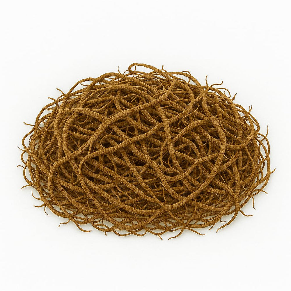 Closeup of Organic Bio Herbs valerian root, air-dried texture.