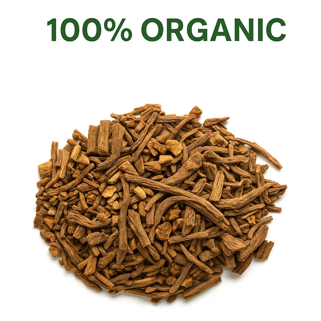 Valerian tea steeping from Organic Bio Herbs for a calming evening.