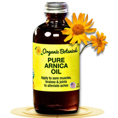 Organic Botanicals Arnica Oil bottle for bruise relief and swelling