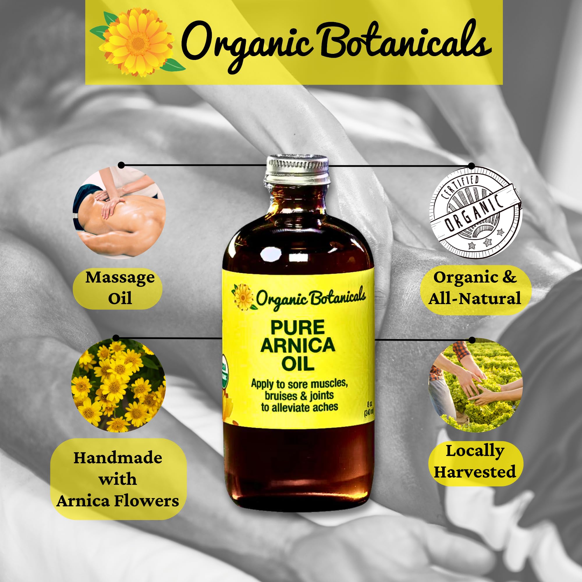 Organic Botanicals Arnica Oil with jojoba for soothing joints