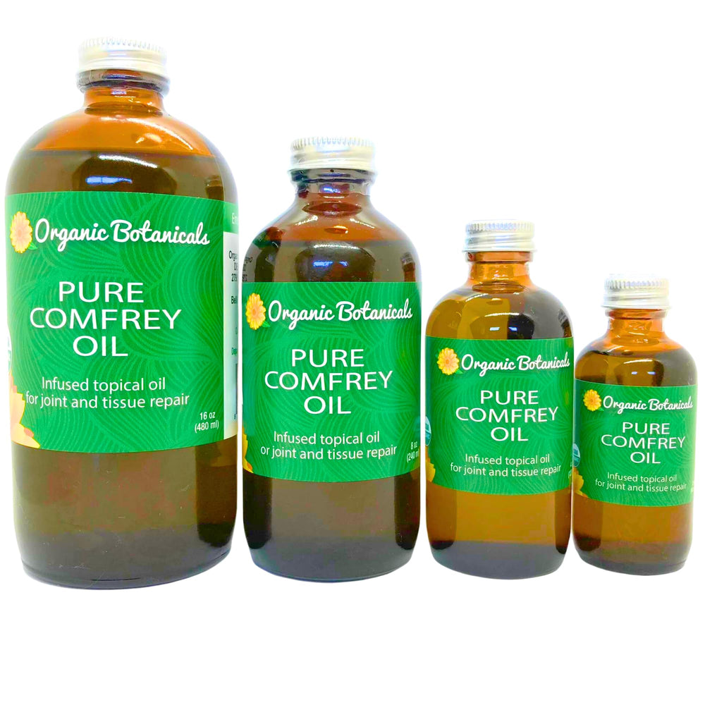 Organic Botanicals Comfrey Leaf Oil store display ready for purchase.