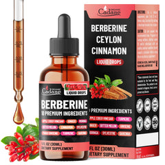 Organic Cadane Berberine Drops bottle supports daily heart health.