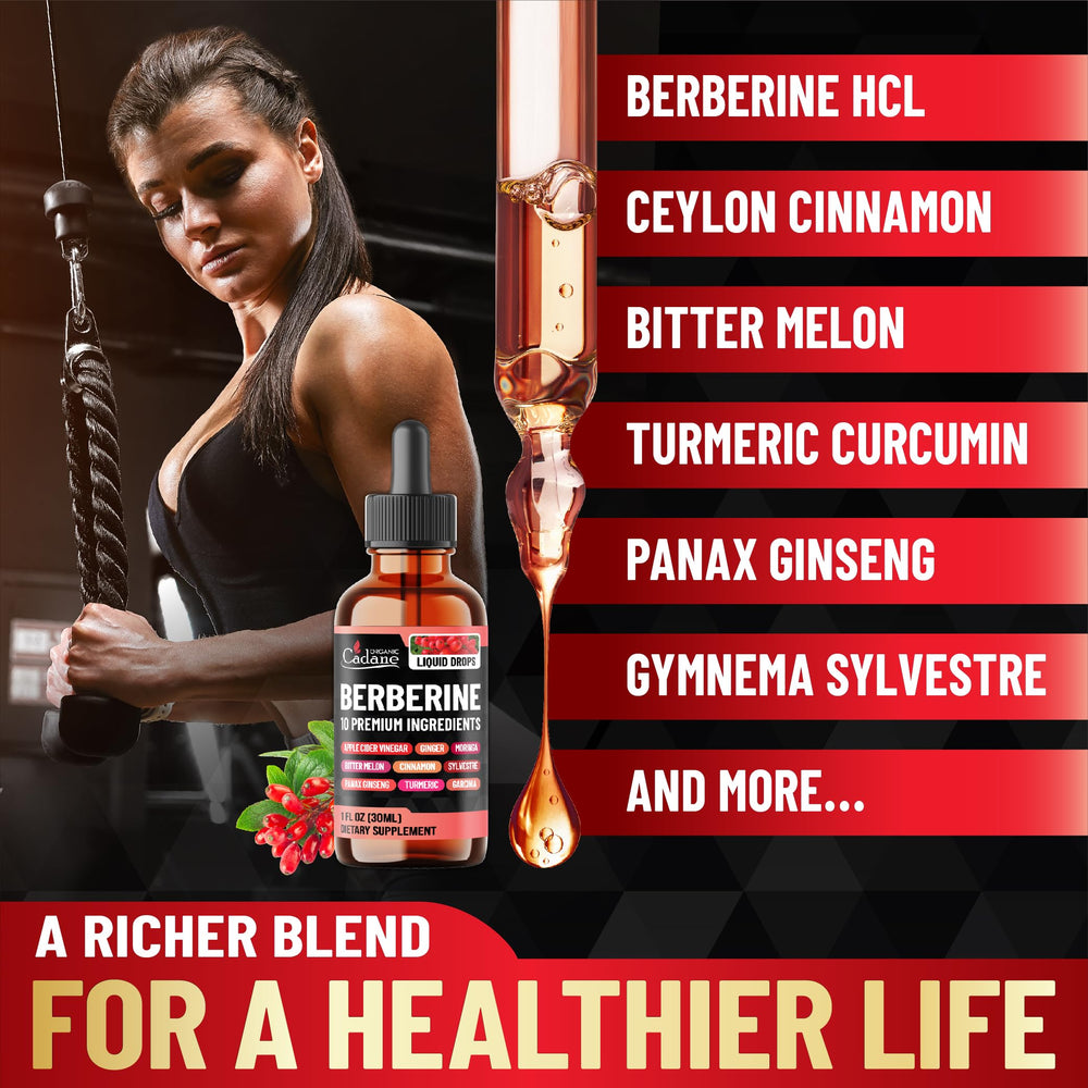 Organic Cadane Berberine Drops pineapple label highlights pineapple flavor.