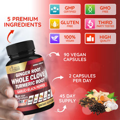 Organic Cadane black pepper piperine boosts absorption