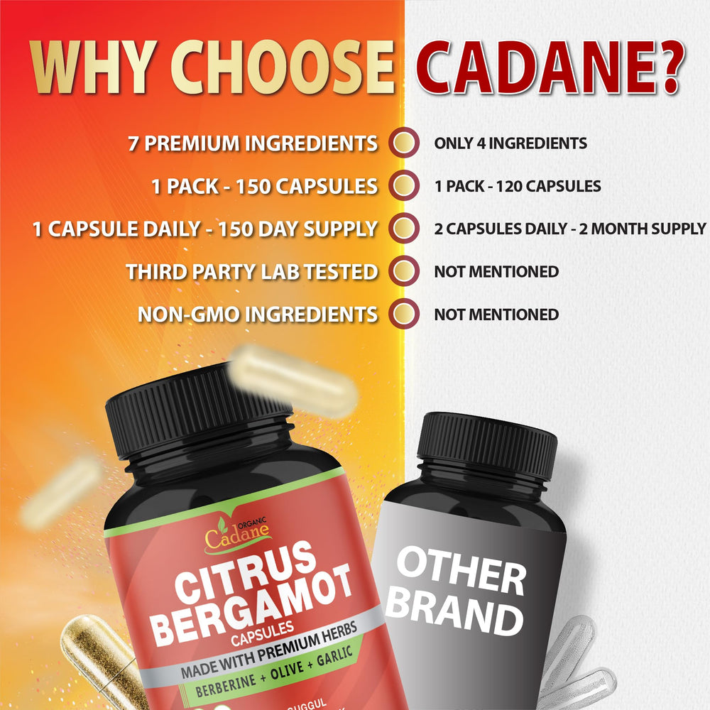 Organic Cadane vegetarian capsules pack easy to add to routine