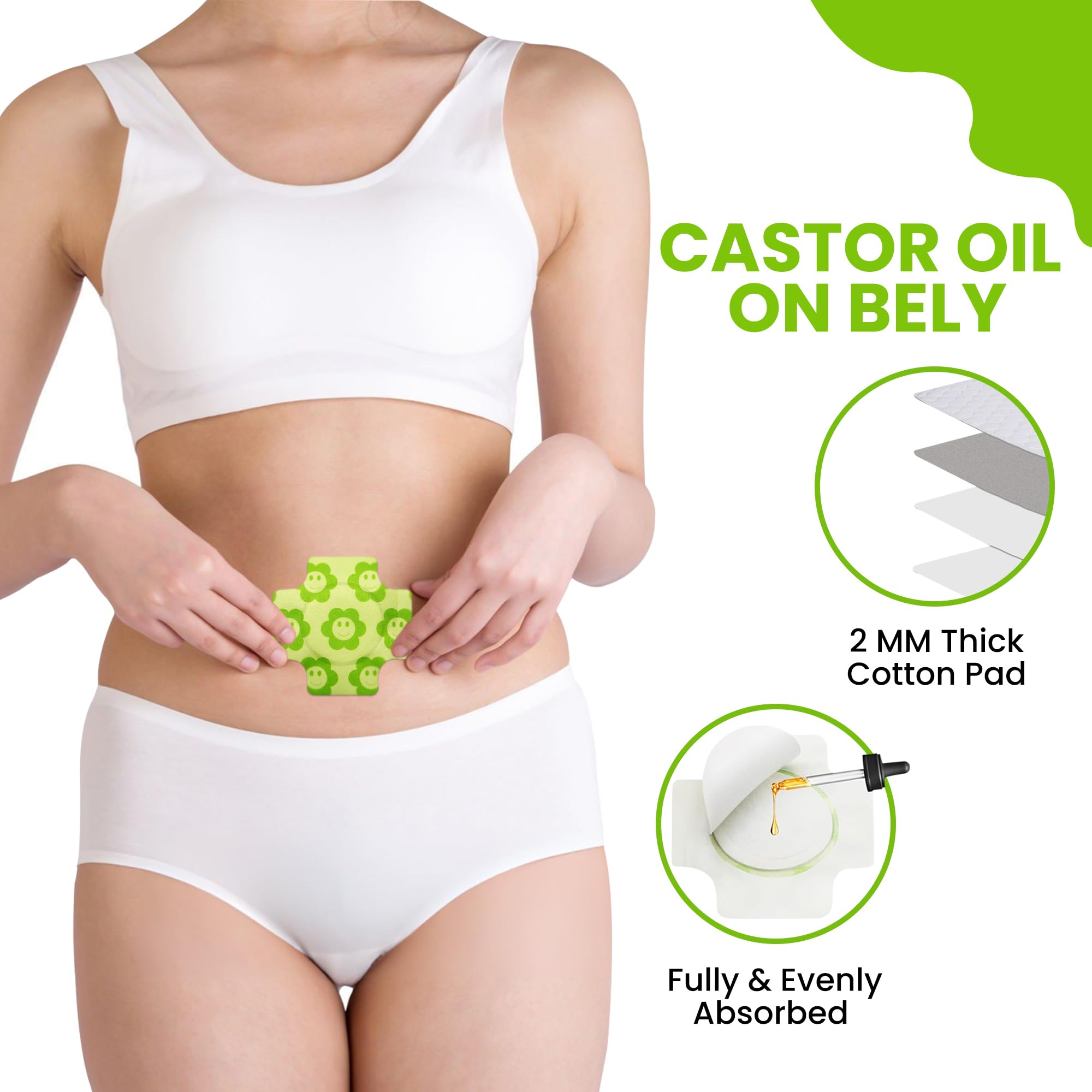 Organic Castor Oil Pack Wrap is discreet and hygienic for travel and on-the-go use.