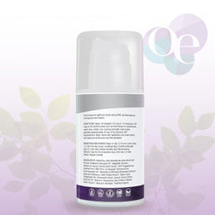 Organic Excellence Progesterone Cream label close-up highlighting quality and organic herbs