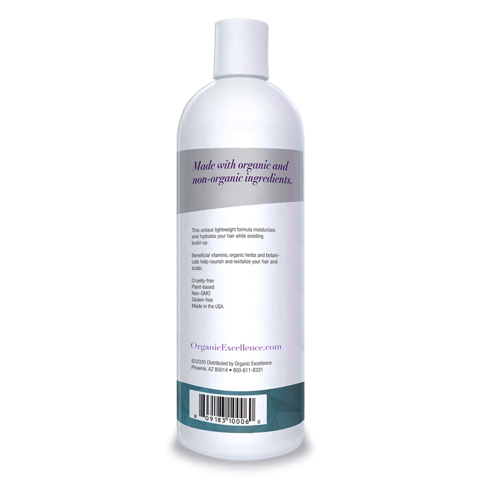 Organic Excellence Wild Mint Conditioner application scene emphasizes refreshing mint aroma.