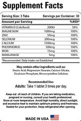 Organic Farms Vitamins 7 Minerals with Vitamin D tablet close-up highlights essential minerals for immune support.