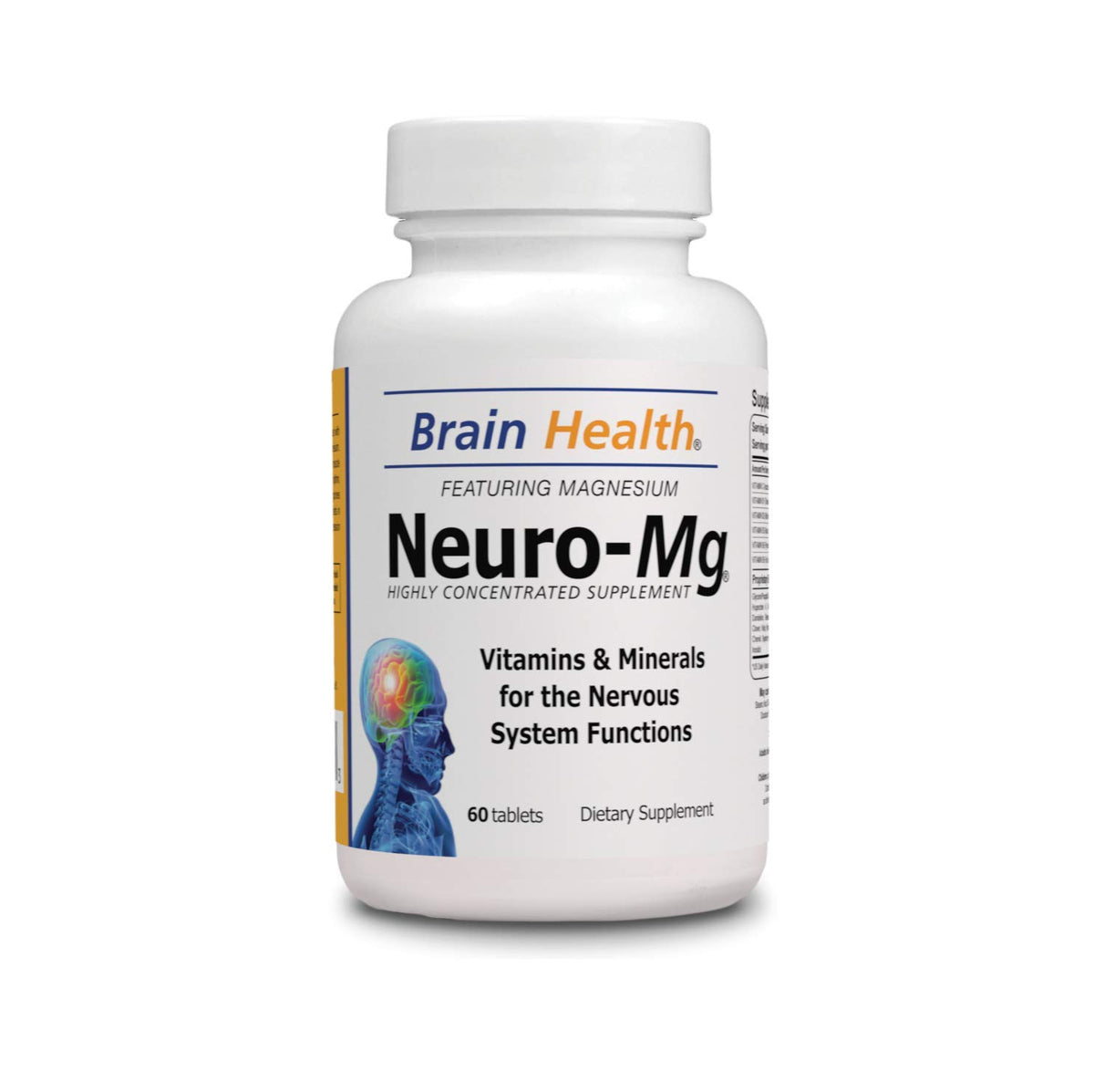 Organic Farms Vitamins Brain Health Neuro MG bottle supports focus and nervous system function.