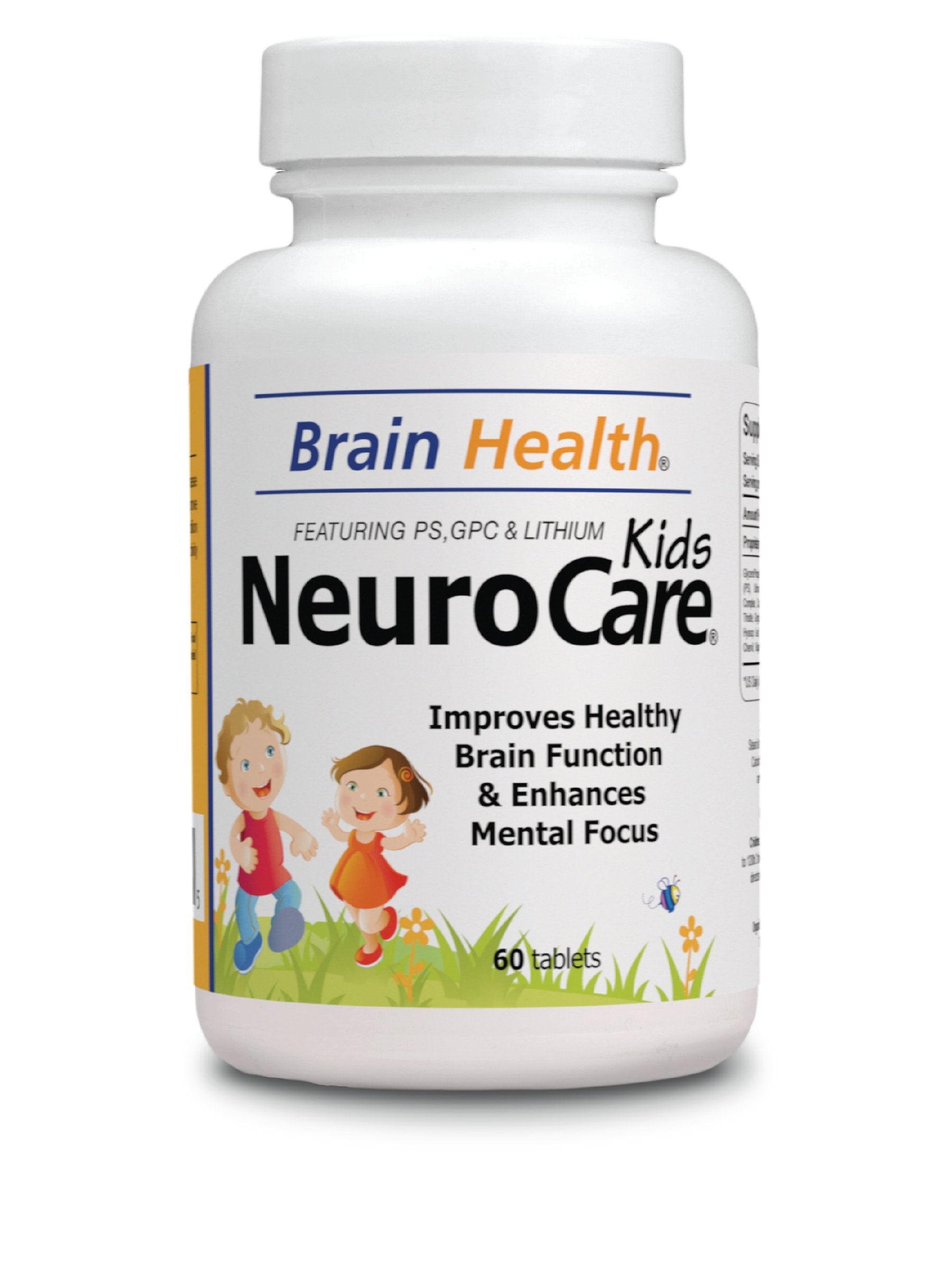 Organic Farms Vitamins Neuro Care Kids tablets on blister pack, potential focus support