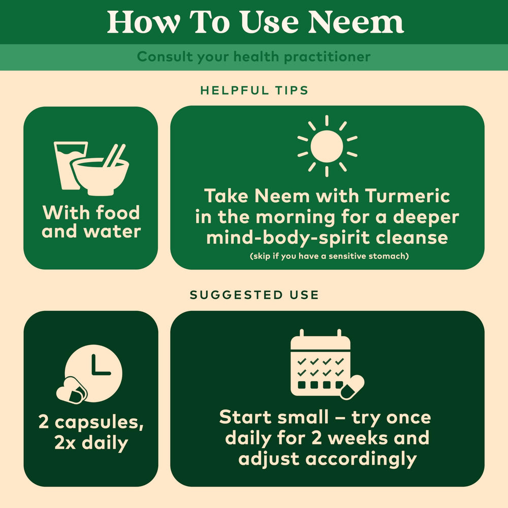 ORGANIC INDIA Neem Leaf Capsules USDA Organic seal featured.