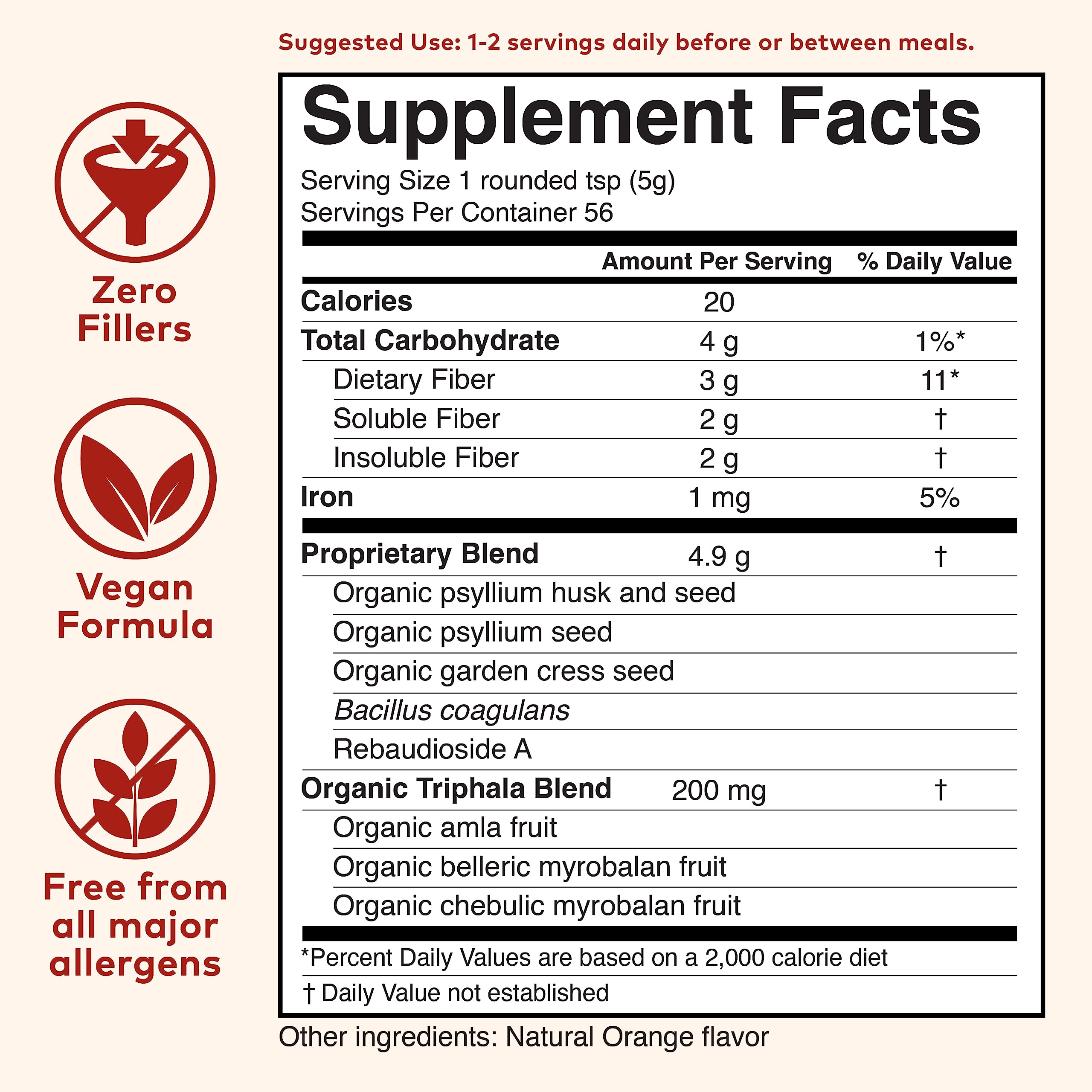 Ayurveda Triphala con Amla, Bibhitaki y Haritaki en Organic India.