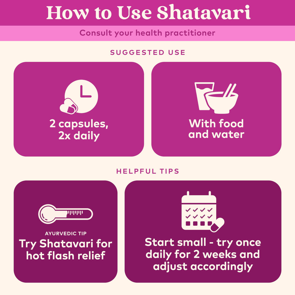 Bottle pour of Organic India Shatavari emphasizes convenient daily ritual.