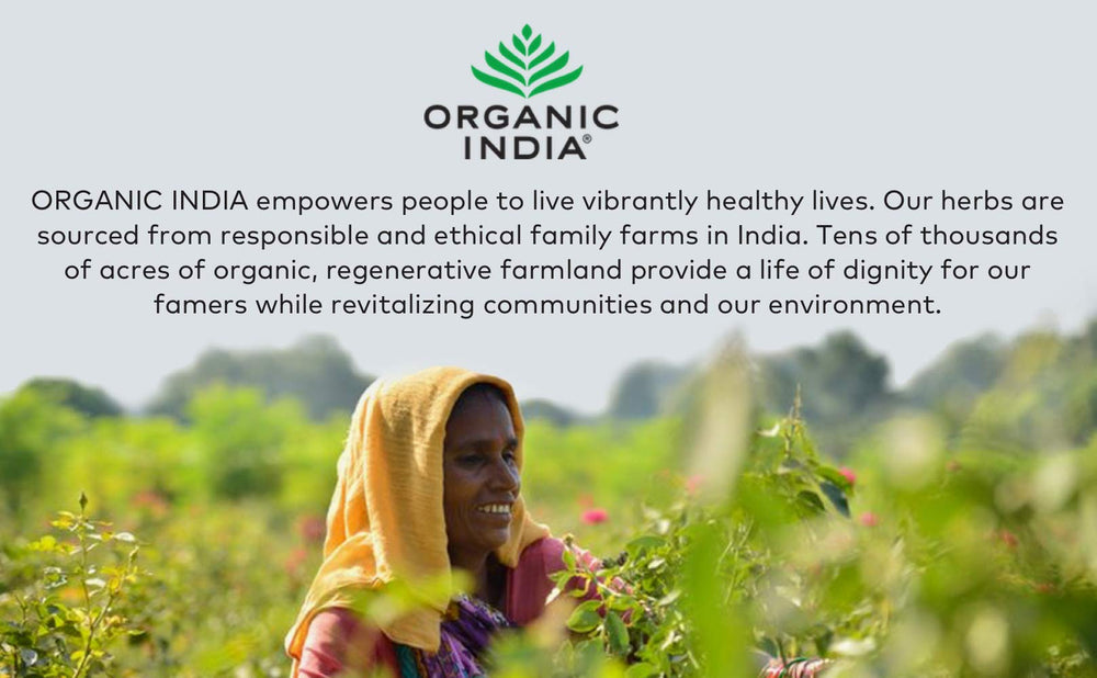 Organic India Triphala ingredients: amla, bibhitaki, haritaki.