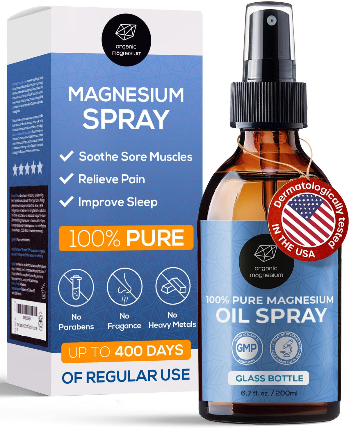 Organic Magnesium Oil Spray for feet shows a soothing bedtime ritual for relaxation.
