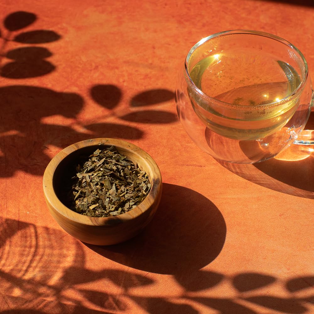 Organic Positively Tea Company natural ingredients label emphasizes plant-based sourcing.