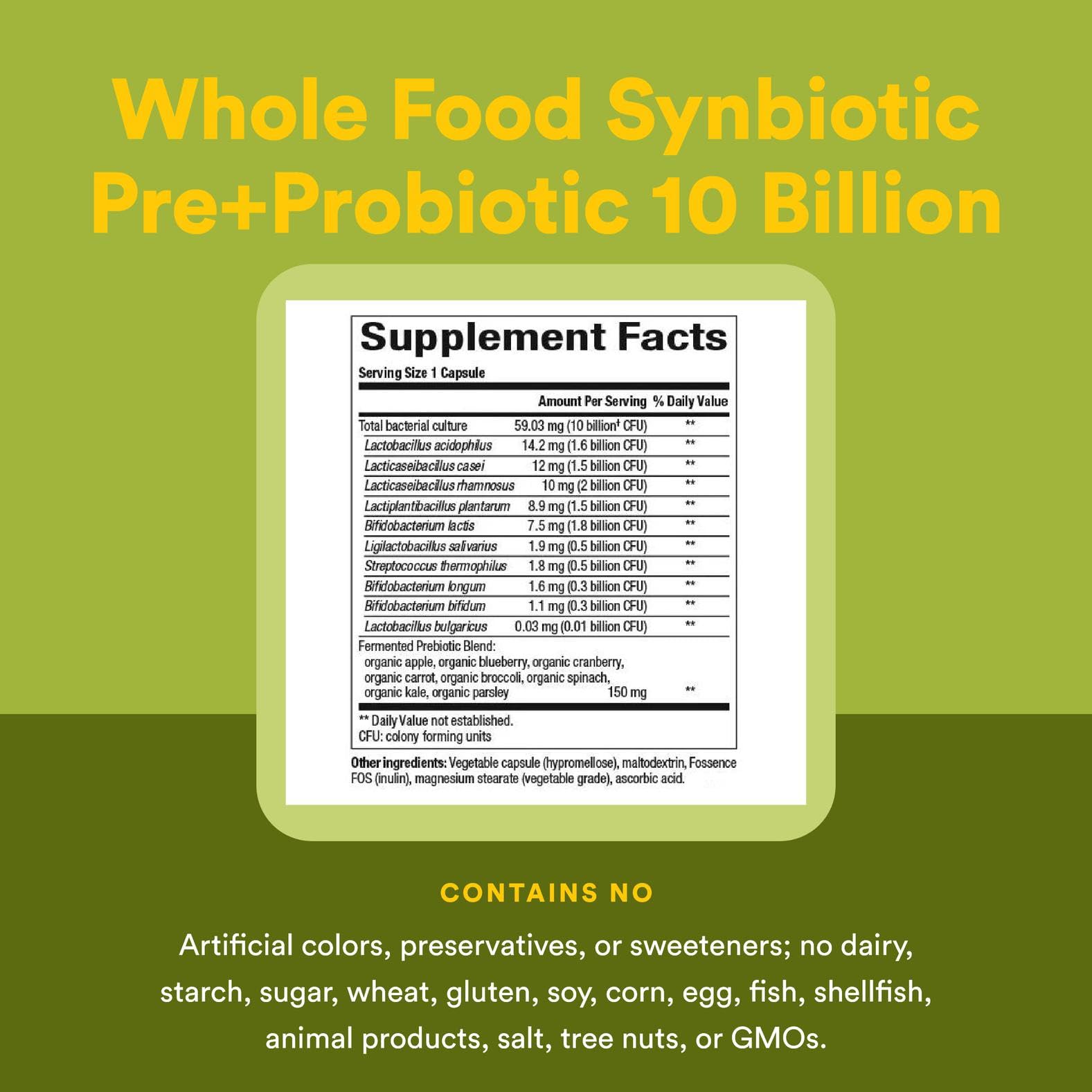 Natural Factors organic prebiotics in each serving nourishes gut bacteria