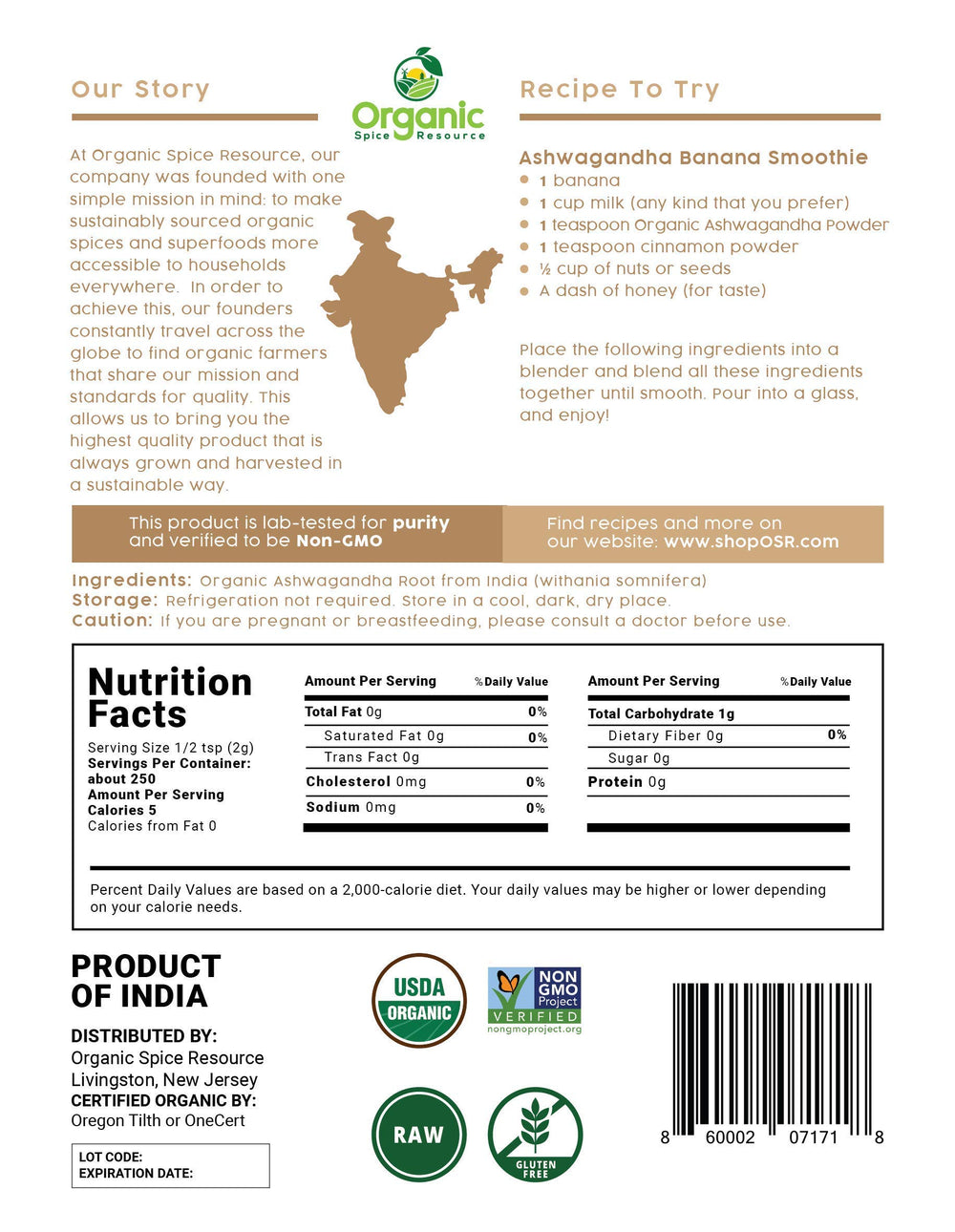 Organic Spice Resource Ashwagandha tea-steeping scene for versatile warm beverages