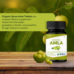 Organic Spree Amla tablets 2-pack front view for convenient wellness