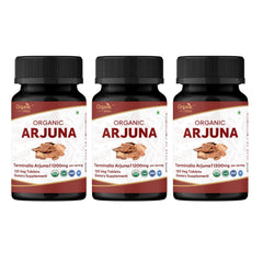 ORGANIC SPREE Arjuna bottle front displaying a heart-support supplement in clean packaging.