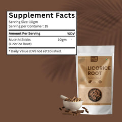 Organic Spree Licorice Root Mulethi Sticks close-up showing dried roots for infusion