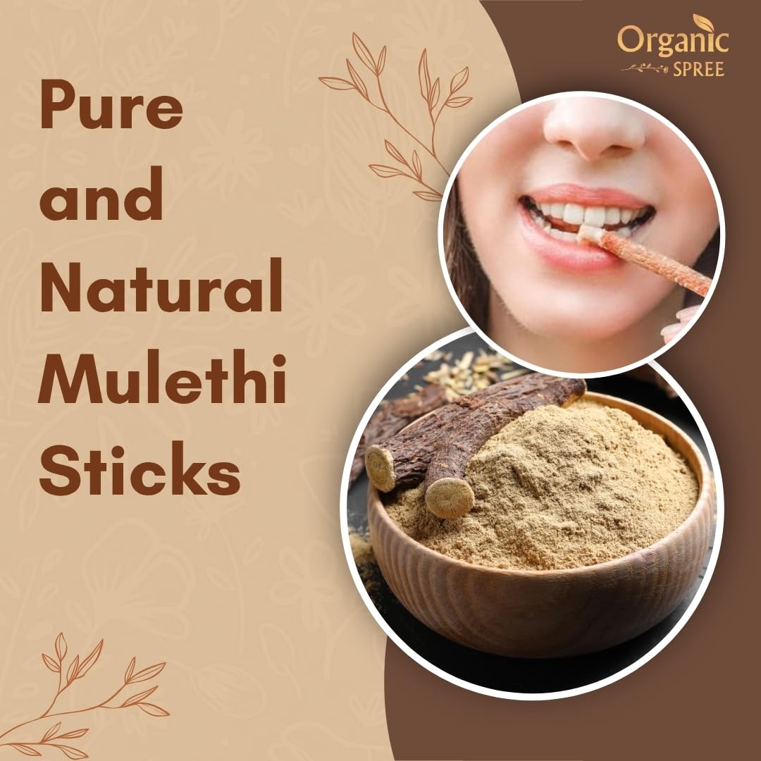 Organic Spree Licorice Root Mulethi Sticks raw roots in bowl