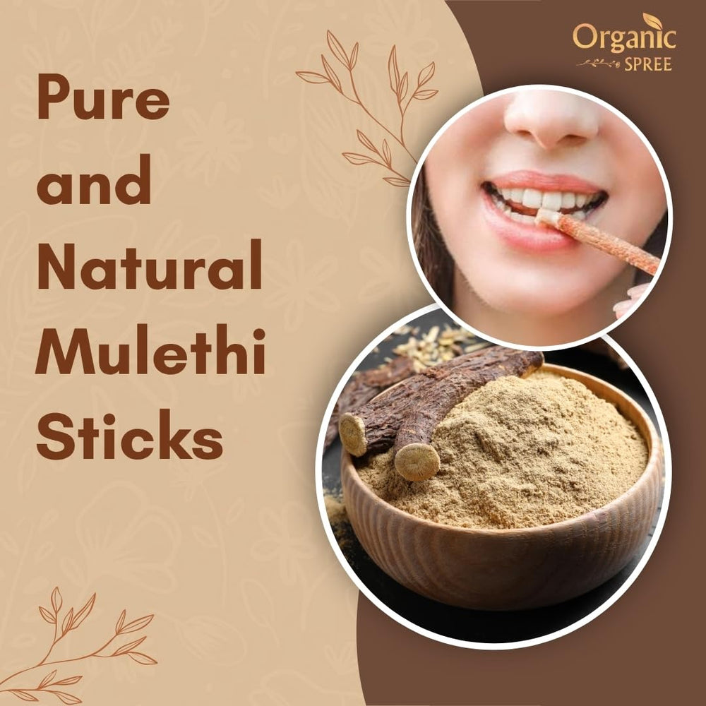 Organic Spree Licorice Root Mulethi Sticks raw roots in bowl