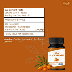 Organic Spree Sea Buckthorn berries display vibrant color and natural source.