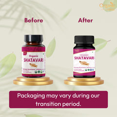 Organic Spree Shatavari packaging highlights USDA Organic certification and premium quality