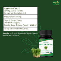USDA Organic label on Organic Spree Barley Grass packaging.