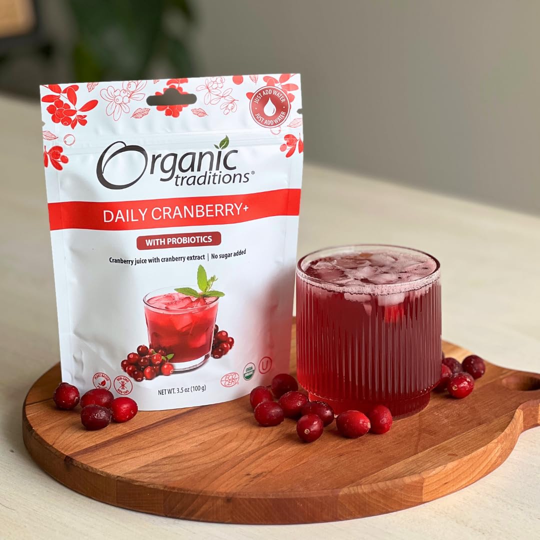 Fresh organic cranberries showcasing Organic Traditions sourcing.