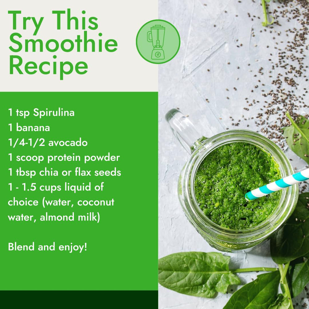 Organic Traditions spirulina powder yogurt topping for a protein-rich bowl.