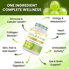 Close-up of Organic Veda Amla label showing vegan and gluten-free.
