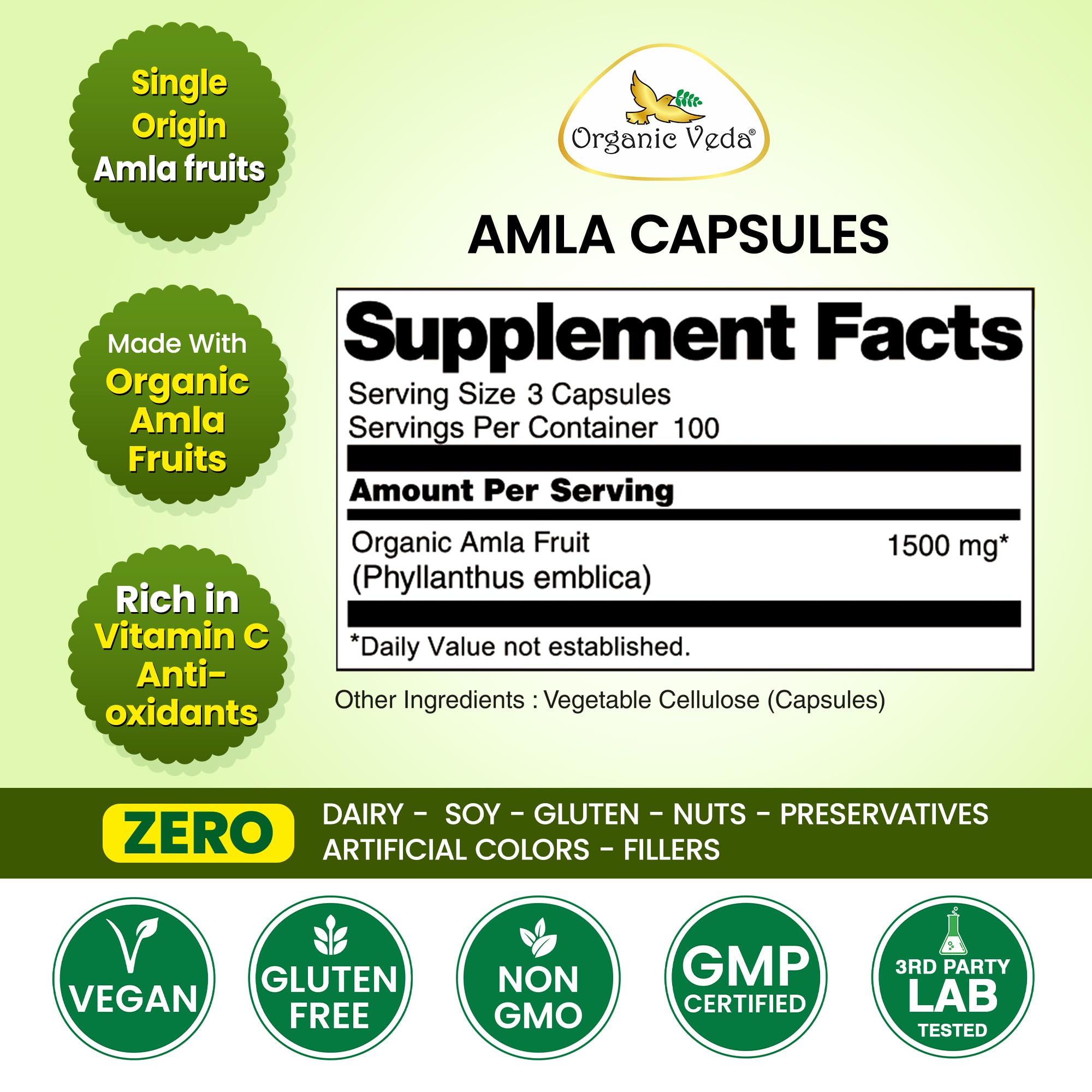 Amla capsules on a wooden table suggesting daily routine.