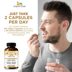 Organic Veda organic ashwagandha root extract displayed suggests natural stress-support synergy