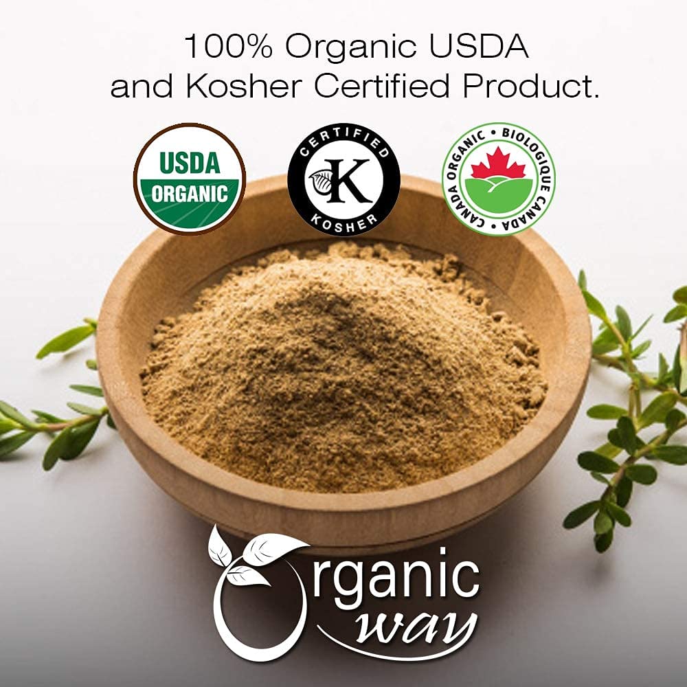 Organic Way Brahmi powder whisked into tea shows easy integration