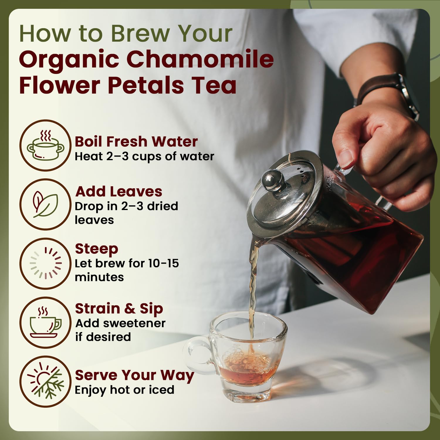Organic Way chamomile flowers bulk bags support organized storage and easy access.