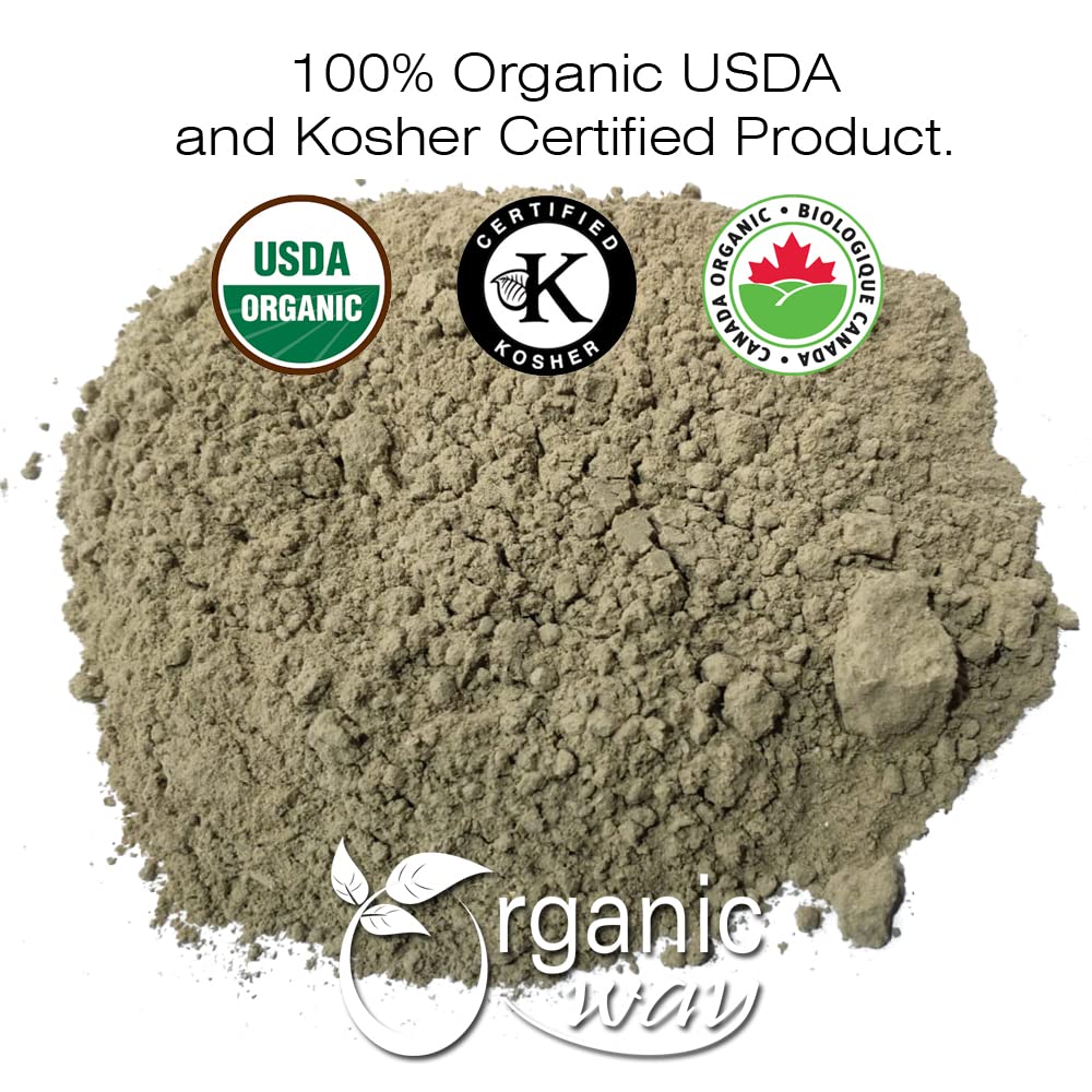 Organic Way Gokshura powder being poured into a smoothie for daily use.