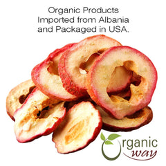 Organic Way Hawthorn Berries cut-sifted label closeup showing USDA and Kosher seals for quality