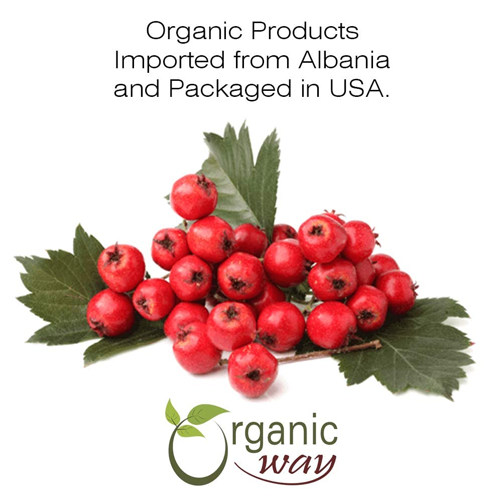 Organic Way Hawthorn Berries resealable pouch preserves freshness between uses