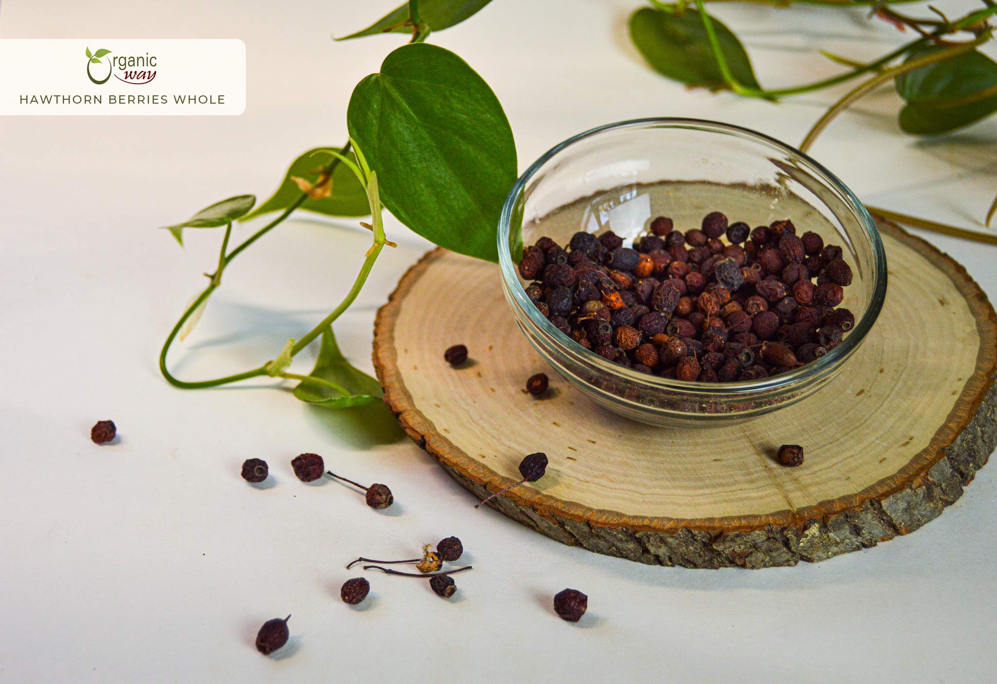 Organic Way Hawthorn Berries for tea blends with other botanicals