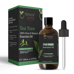 Organic Way Tea Tree Oil bottle for versatile aromatherapy and diffusion.